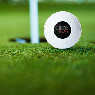 Faith Over Fear Christian Cross Golf Balls
