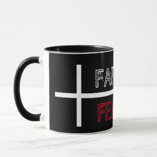Faith Over Fear Christian Cross  Mug