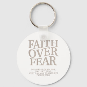Faith Over Fear Christian Easter Youth Teen Girl B Keychain