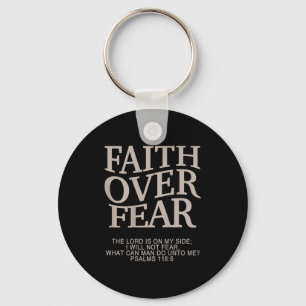 Faith Over Fear Christian  Keychain