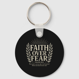 Faith Over Fear Christian Keychain