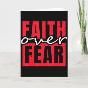 Faith Over Fear Christian Men Women  Card