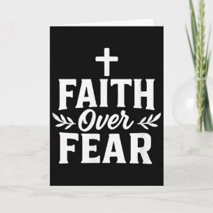 Faith Over Fear Christian Motivational Bible Verse Card
