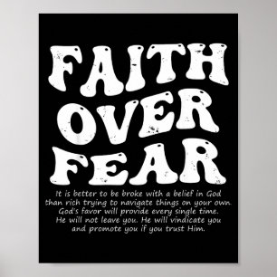 Faith Over Fear Christian  Poster