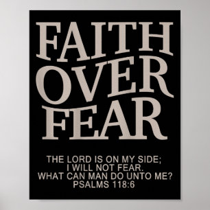 Faith Over Fear Christian  Poster