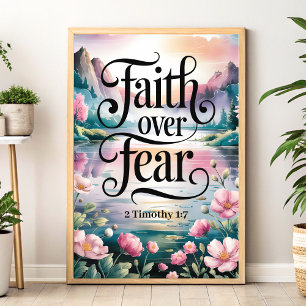 Faith Over Fear – Christian Wall Art for Women
