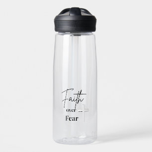 Faith Over Fear Christian Water Bottle