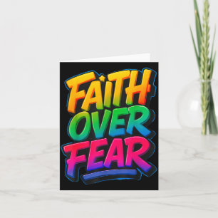 Faith Over Fear Christian Women Men Insrational Gr Card