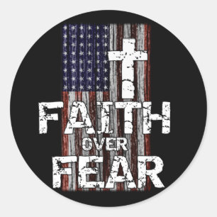 Faith Over Fear Classic Round Sticker