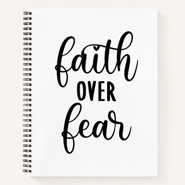 Faith Over Fear Encouraging Message Notebook (Front)