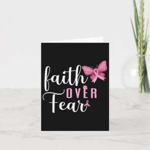 Faith Over Fear Fighter Breast Cancer Awareness Pi Card