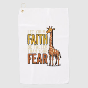 Faith Over Fear Giraffe Vintage Christian Shirt_1 Golf Towel