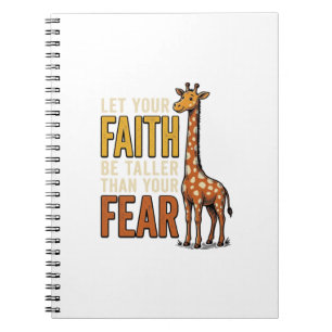 Faith Over Fear Giraffe Vintage Christian Shirt_1 Notebook