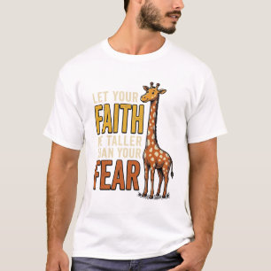 Faith Over Fear Giraffe Vintage Christian Shirt_1 T-Shirt
