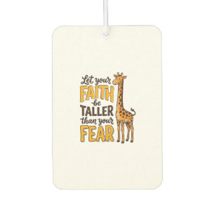 Faith Over Fear Giraffe Vintage Christian Shirt De Air Freshener