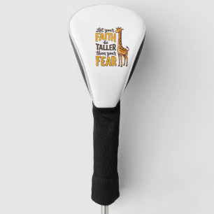 Faith Over Fear Giraffe Vintage Christian Shirt De Golf Head Cover