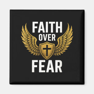 Faith Over Fear Gold  Magnet