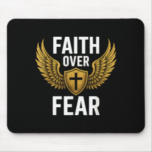 Faith Over Fear Gold  Mouse Pad