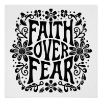 Faith over fear groovy Christian