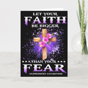 Faith Over Fear Heimers Awareness Support Christia Card