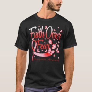 Faith Over Fear Hemophilia Awareness Butterfly T-Shirt