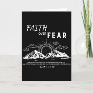 Faith Over Fear - Isaiah 41_10 Bible Verse  Card