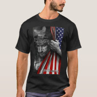 Faith over fear, Jesus American Flag Patriot Chris