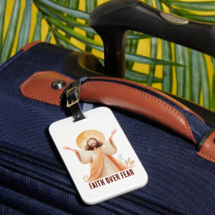 Faith Over Fear Jesus Christian T-Shirt Luggage Tag
