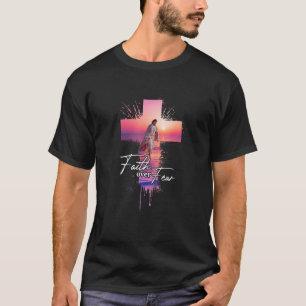 Faith over fear Jesus stands on water Jesus saves T-Shirt