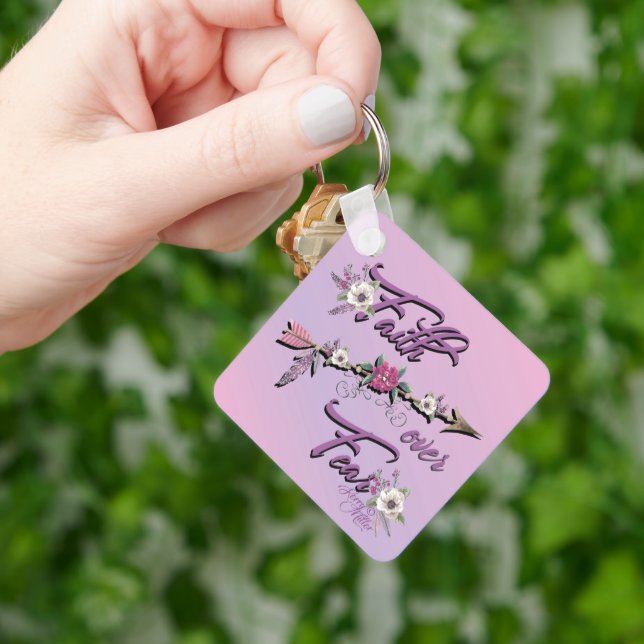 Faith Over Fear Keychain (Hand)