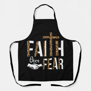 Faith Over Fear Letters Christian Faith Cross Apron