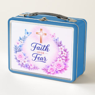 Faith Over Fear Metal Lunch Box