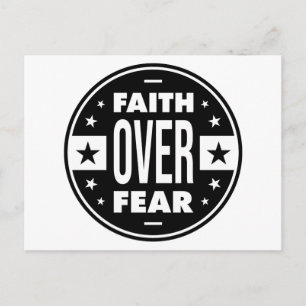 Faith Over Fear, motivational quote Postcard