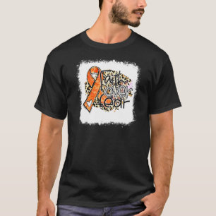 Faith Over Fear Orange Ribbon Leopard Adhd Awarene T-Shirt