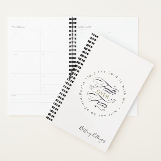 Faith Over Fear Personalized Bible Verse Planner (Display)
