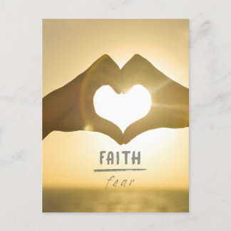 FAITH OVER FEAR POSTCARD