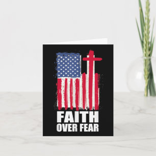 Faith Over Fear Prayer America Pride Us Flag Ameri Card