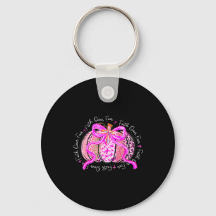 Faith Over Fear Preppy Pumpkin Christian Breast Ca Keychain