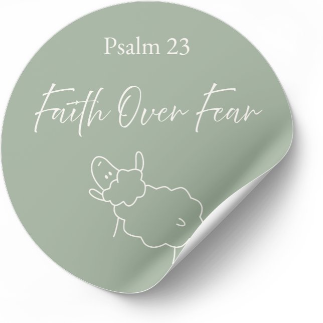 Faith Over Fear Psalm 23 Christian Sticker (Créateur téléchargé)