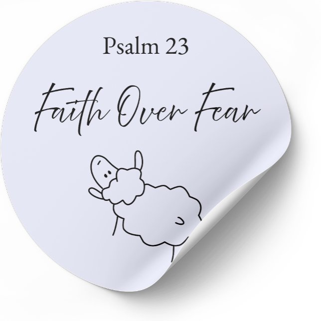 Faith Over Fear Psalm 23 Christian Sticker  (Creator Uploaded)