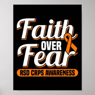 Faith Over Fear Rsd Crps Awareness  Poster