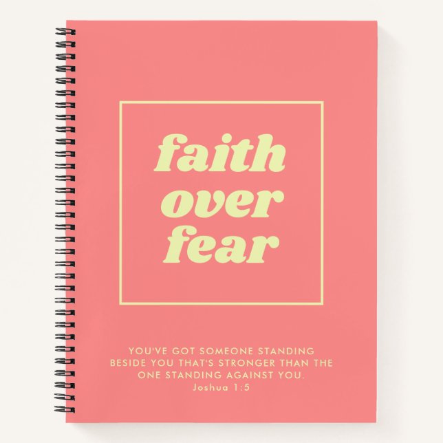 Faith Over Fear Scripture Christian Notebook (Front)