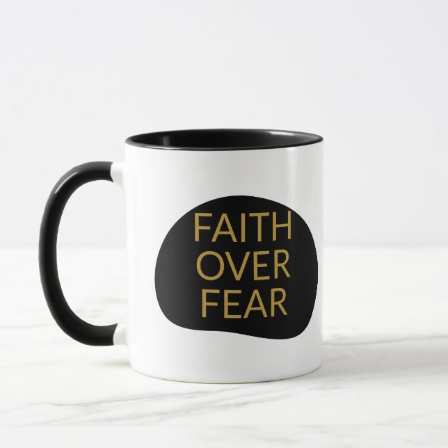 Faith Over Fear Scripture Encouragement Christian  Mug (Left)
