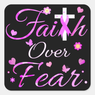 Faith Over Fear Square Sticker