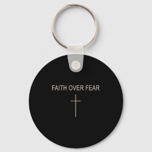 Faith Over Fear Subtle Christian Minimalist Religi Keychain