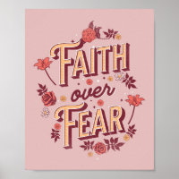 Faith over Fear text design
