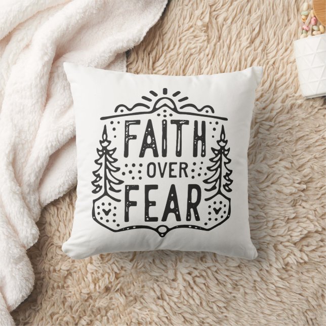 Faith over fear throw pillow (Blanket)