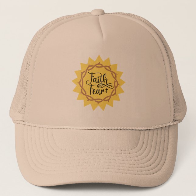 faith over fear trucker hat (Front)
