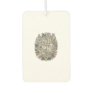 Faith Over Fear Vintage Floral Butterfly Air Freshener
