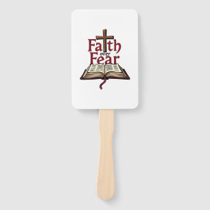 Faith Over Fear Vintage Jesus Faith Tee (1) Hand Fan